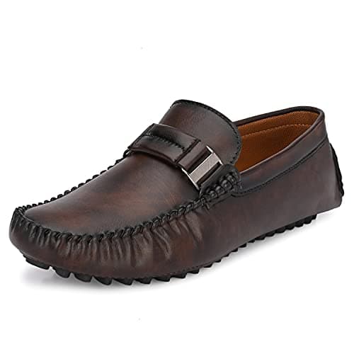Prolific Men's Casual Drving Loafer Shoes (Size UK 6-13) Brown