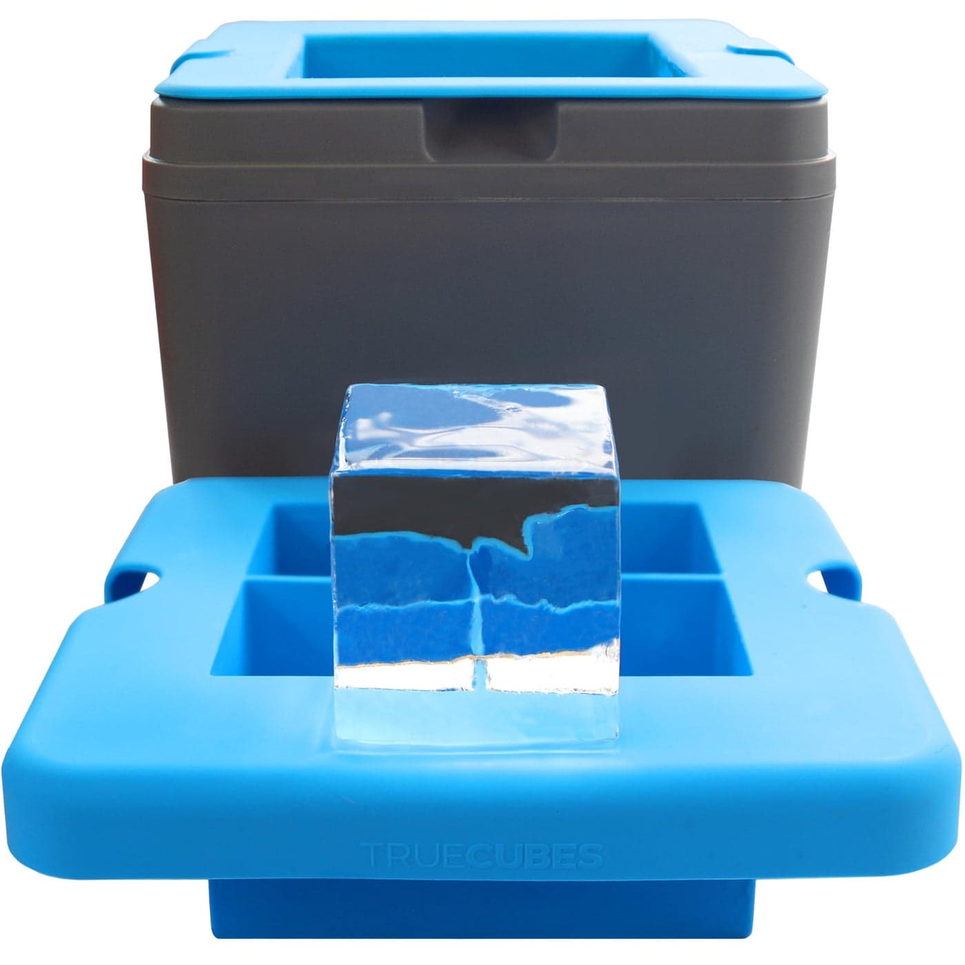 True Cubes Crystal Clear Ice Cube Maker, 4 Large 2"x2"x2" Ice Cubes for Cocktails and Drinks, Silicone Mold for Pure, Bartender-Quality Ice - Great for Hosting and Entertaining, Whiskey Gifts for Men