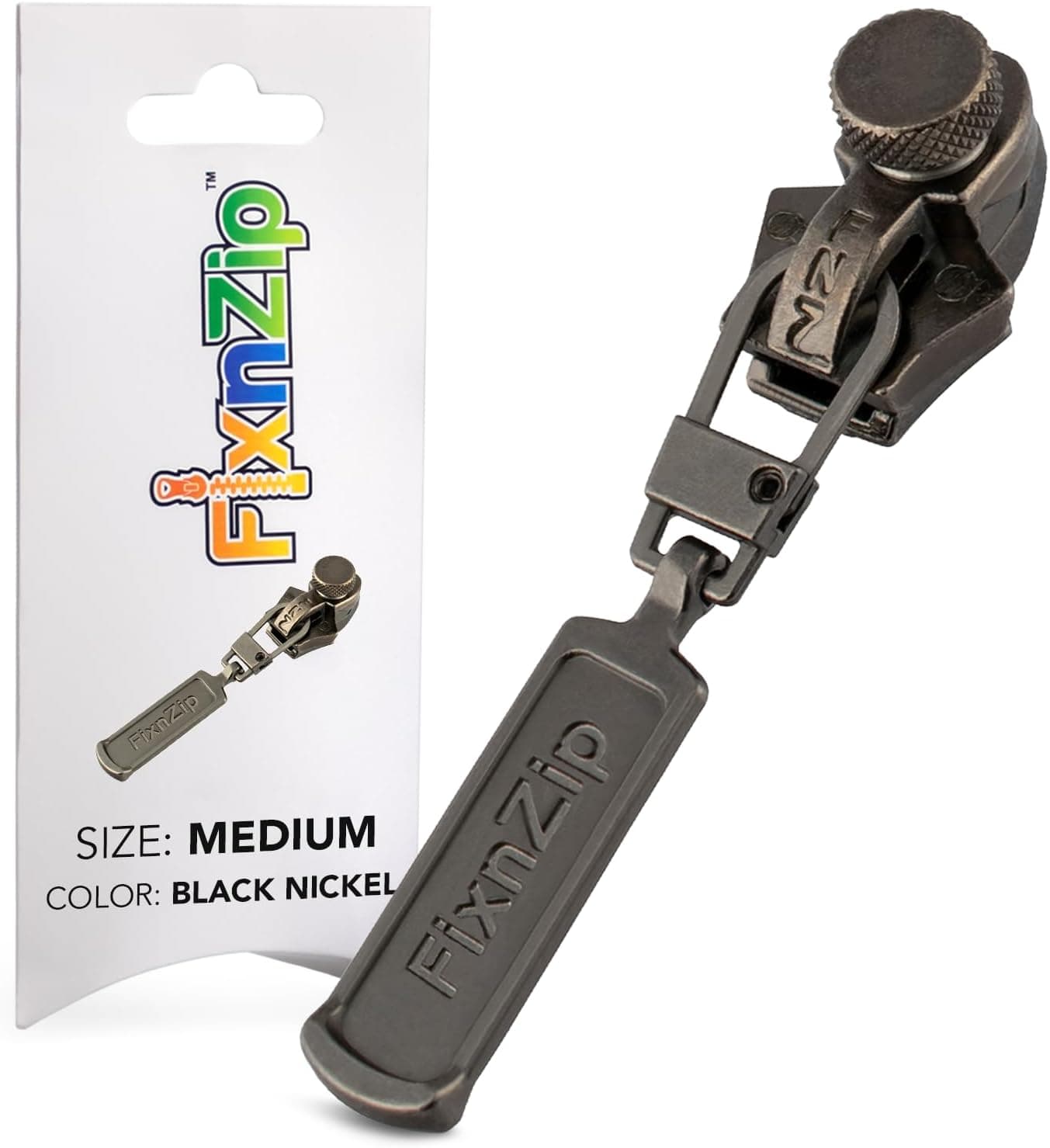FixnZip Instant Zipper Replacement Black Nickel M
