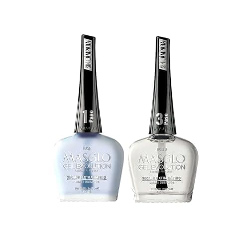 MASGLO Gel Evolution Nail Polish No UVLED Lamp Needed FastDrying 12Day Wear 14Free Formula HighGloss Finish vegan 05 oz