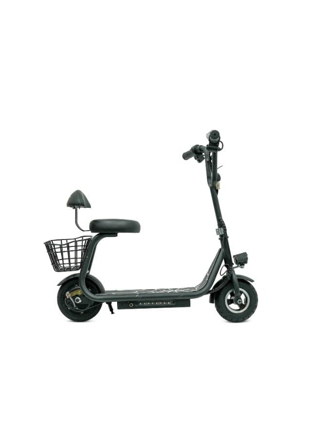 Top Gear TG-550 Electric Scooter with Seat | 250W Brushless Motor | 36V Battery | 15km/h Max Speed | LED Lights | Rear Basket | Black
