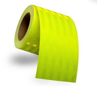 Safe Way Traction 6" Wide x 10' Feet Long of 3M Fluorescent Yellow Green Reflective Hazard Warning Emergency Vehicle Safety Marking Tape 983-23-6