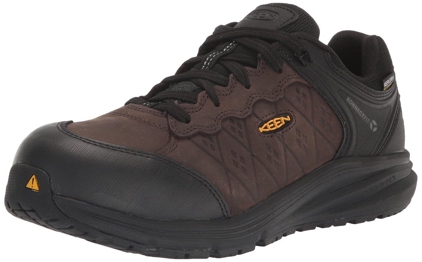 KEEN Utility Mens Vista Energy CT Waterproof Work Shoe Coffee Bean 10 D