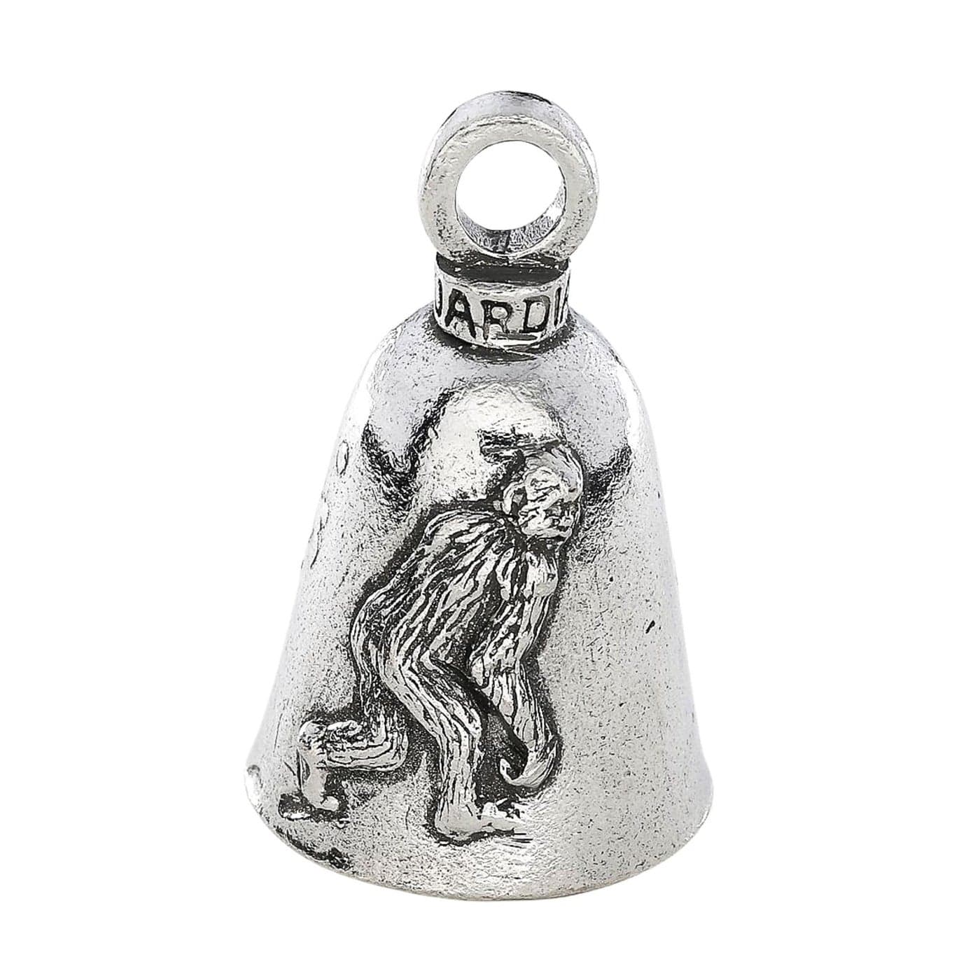 Guardian Bell BigfootYeti Good Luck Bell wKeyring Black Velvet Gift Bag Motorcycle Bell LeadFree Pewter Good Luck Gift to Friends Family Bike Bell Made in USA