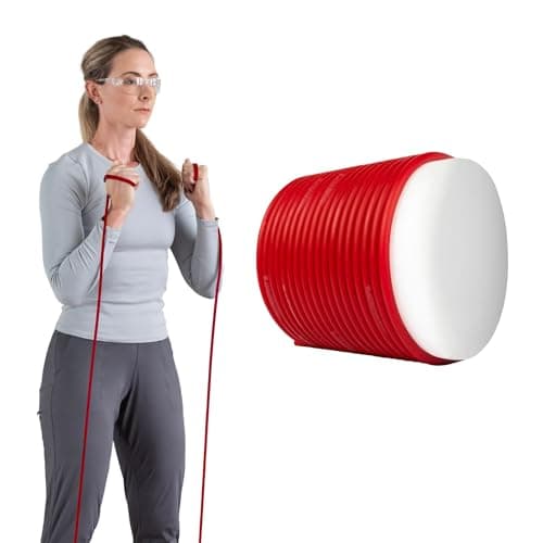 TheraBand Professional Latex Resistance Tubes For Upper Body, Lower Body, and Core Exercise, Physical Therapy, Lower Pilates, At-Home Workouts, and Rehab, 25 Foot, Red, Medium, Beginner Level 3