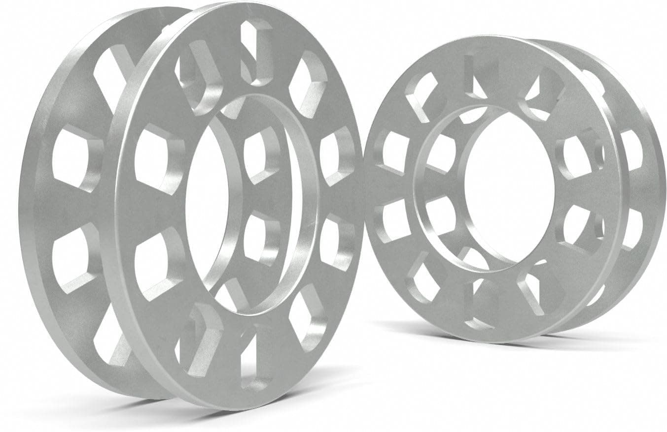 Wheel Accessories Parts 4 Pcs Die Cast Wheel Spacers 8mm 516 Thick Fits Bolt Patterns 5x100mm 5x105mm 5x108mm 5x425 5x110mm 5x112mm 5x11430mm 5x450 5x115mm 5x475 5x120mm Fits 5 Lug Pass Cars