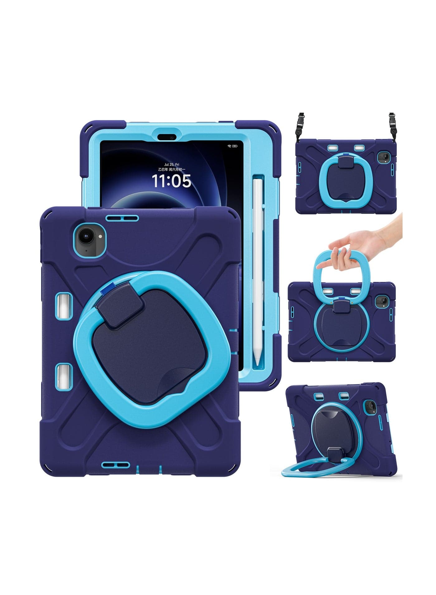 Protective Case for Redmi K Pad 8.8-inch 2025 Silicone Shockproof Case with Handheld Rotating Stand Precision Fit Durable Protection