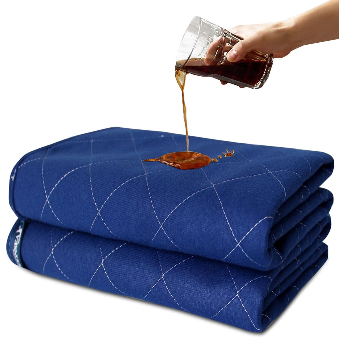 Bed Pads Washable Waterproof 2 Pack for Incontinence Large 34 x 36 inch Absorbent Underpads Reusable Pee Pads for Kids Adults Pets Navy