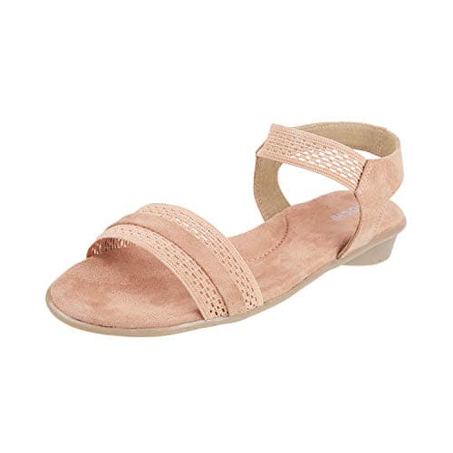 Mochi Womens Synthetic Peach Sandals (Size (3 UK (36 EU))