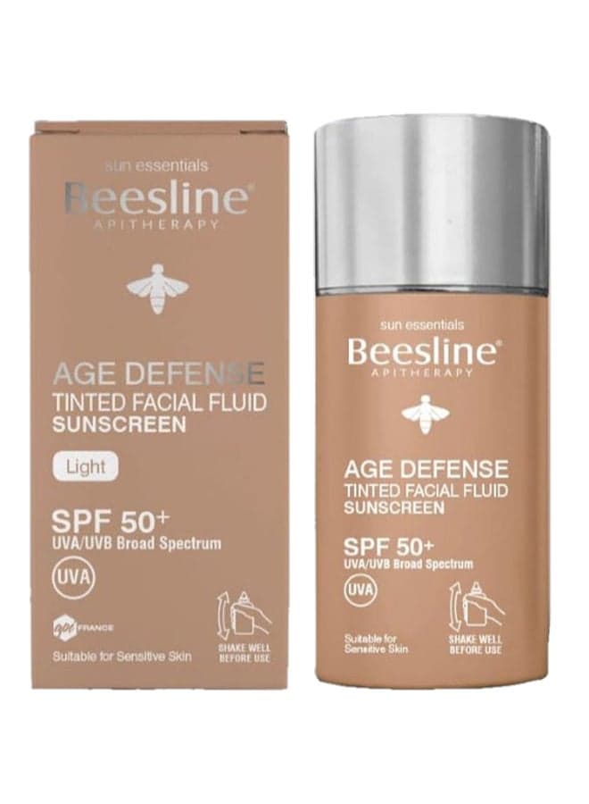 SPF 50 Age Defense Tinted Facial Fluid Sunscreen 40ml
