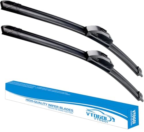 VTOGOI OEM Quality 1313 Windshield Wiper BladesPremium AllSeasons JHook Replacement Wiper Blades 2 Pack