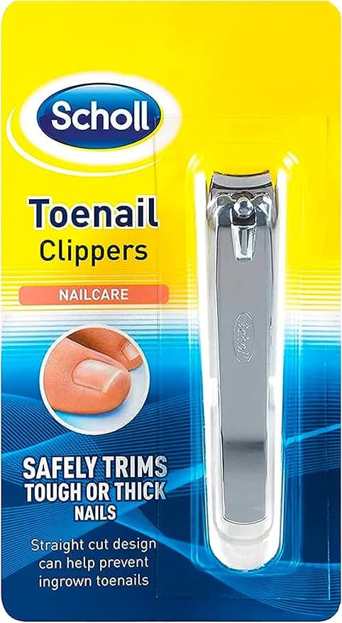 Scholl Nailcare Toenail clippers Fingernail and Toenail Clippers by Scholl to Safetly Trim Tough or Thick Nails