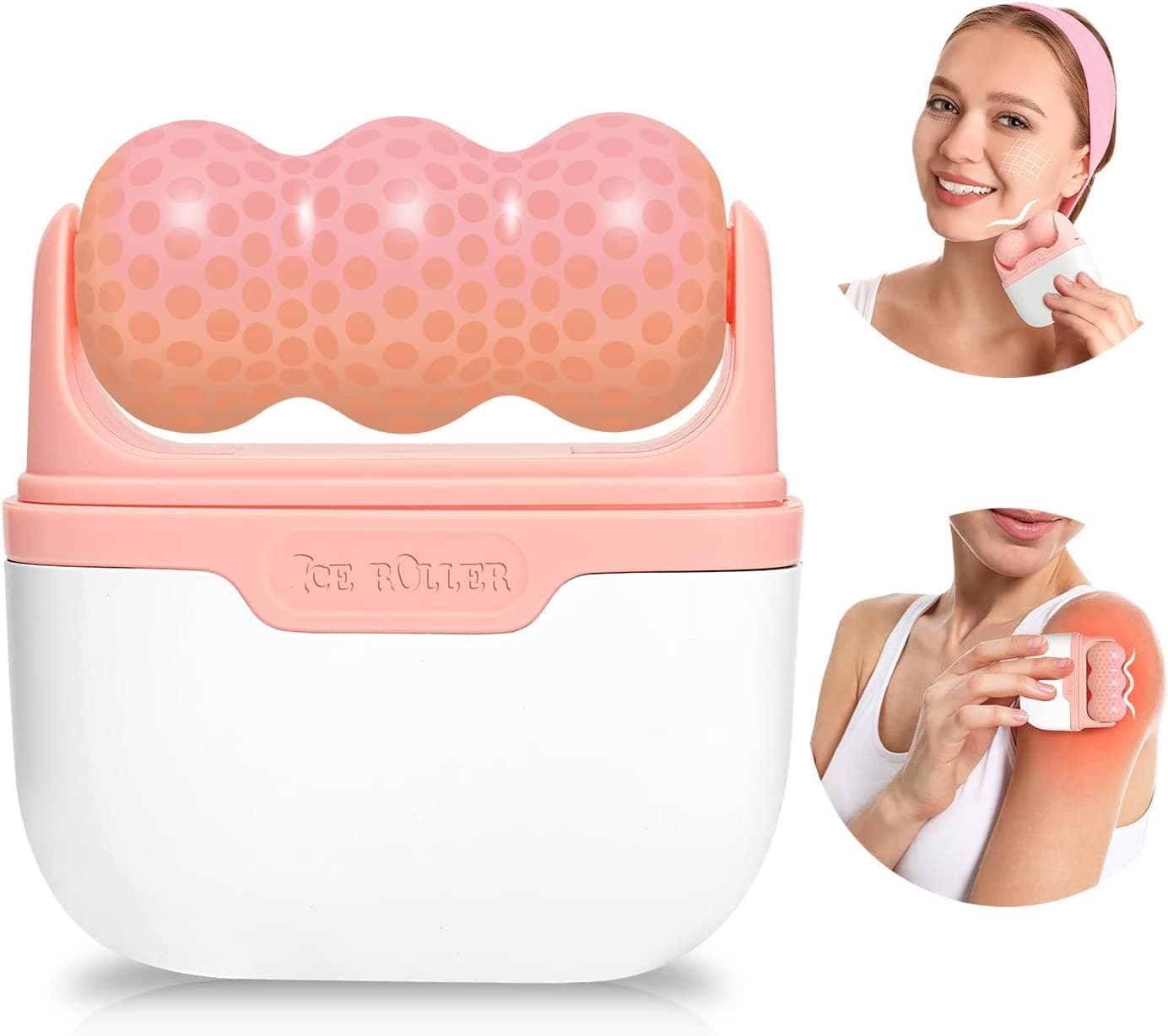 Deoxys Ice Roller for Face and Eyes Eye Puffiness Relief Ice Face Roller Facial Ice Roller for Face Eyes Body For Home Use Womens Gift