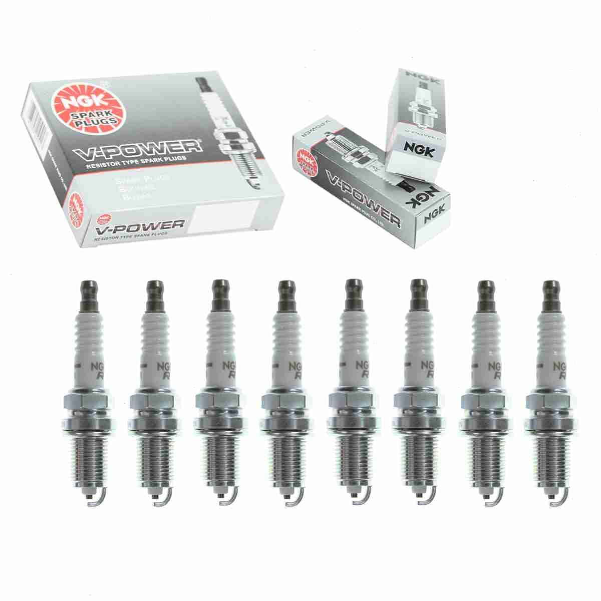8 pc NGK VPower Spark Plugs compatible with Chevrolet Corvette 57L V8 19861991
