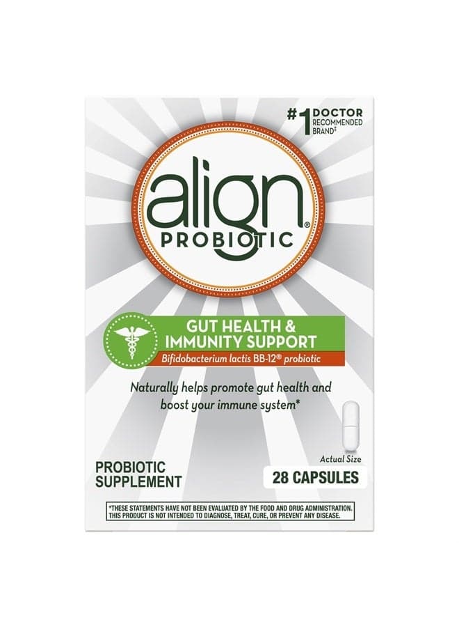 Gut Health & Immunity Probiotic, Daily Digestive Support for Women and Men, Helps Support Immune and Digestive Health, 28 Capsules