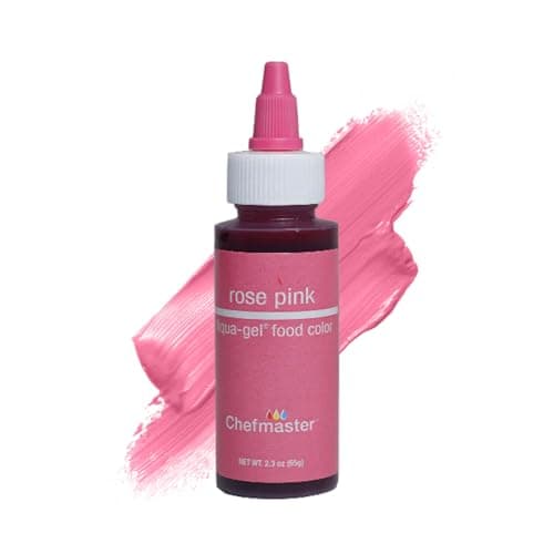 Chefmaster Rose Pink LiquaGel Food Coloring Vibrant Color ProfessionalGrade Dye for Icing Frosting Fondant Baking Decorating FadeResistant EasytoUse Made in USA 23 oz