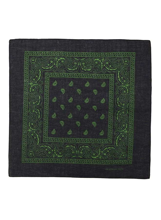 Flower Print Headscarf Green