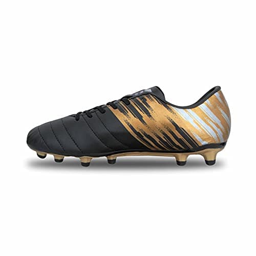 Nivia Oblique Football Stud for Mens (Black/Gold) UK-10