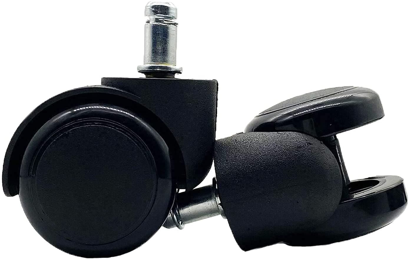 SELTOS Heavy Duty Pin Type Nylon Office Chair Wheels Caster Set of 2 piece BlackGrey