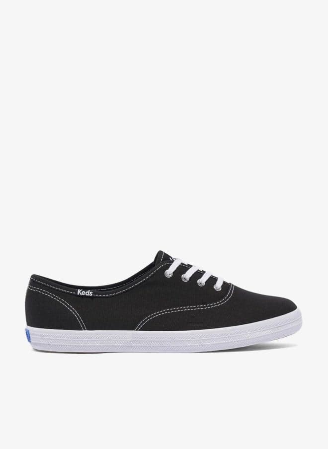 Keds Women's Champion Originals Lace Up Canvas Casual Sneaker Black