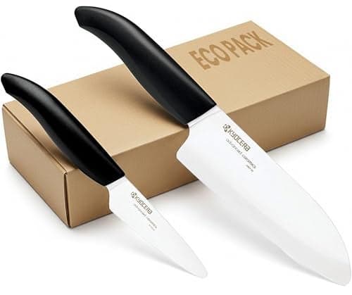 KYOCERA 2-Piece Ceramic Knife Set 5.5" Santoku and 3" Paring Knife