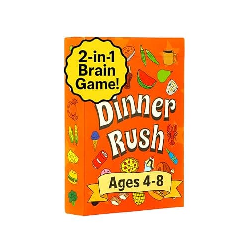 Dinner Rush Card Game PocketSized Kids Restaurant Activities 2in1 Picture and Quantity Matching Smart Card Games Matching Games for Kids 24 Players Ages 48