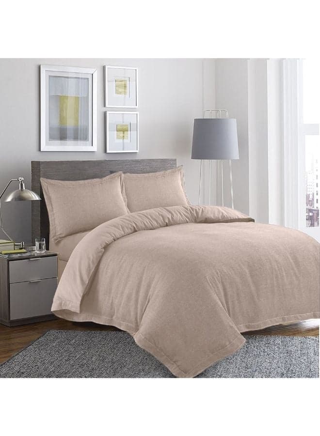 Orchard Exclusive (Beige) Queen Size Flat Sheet (Set of 1 Pc) Cotton percale Weave, Soft and Luxurious, High Quality Bed linen -180 TC