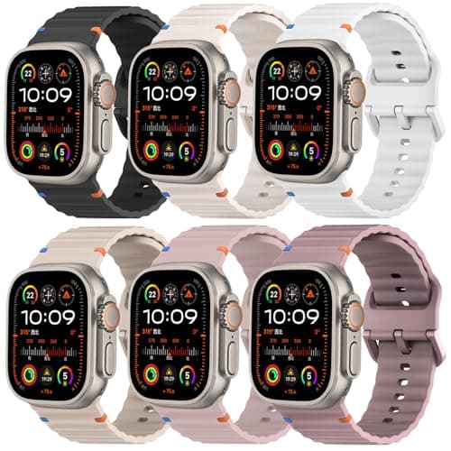 Sport Band for Apple Watch Ultra/3/2 Bands 49mm 46mm 45mm 44mm 42mm 41mm 40mm 38mm iWatch Wristband for Men Women,Waterproof Silicone Strap for Apple Watch Series 11 10 9 8 7 6 5 4 3 SE 3/2nd 41 45 mm