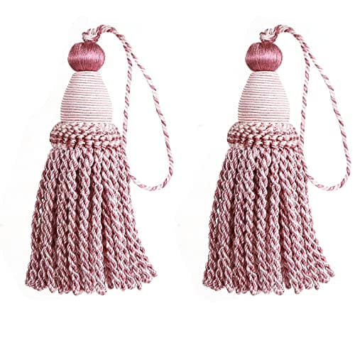 HedongHexi 2 Pack Tassel Key With Loops Handmade Twisted Craft DIY Accessories for Home Decoration