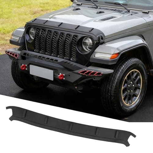 Tecbaba Black TPE Hood Deflector Protector Compatible with 2020-2026 Jeep Gladiator JT 2018-2026 Wrangler JL Front Hood Guard Shield for 2025 Gladiator Accessories