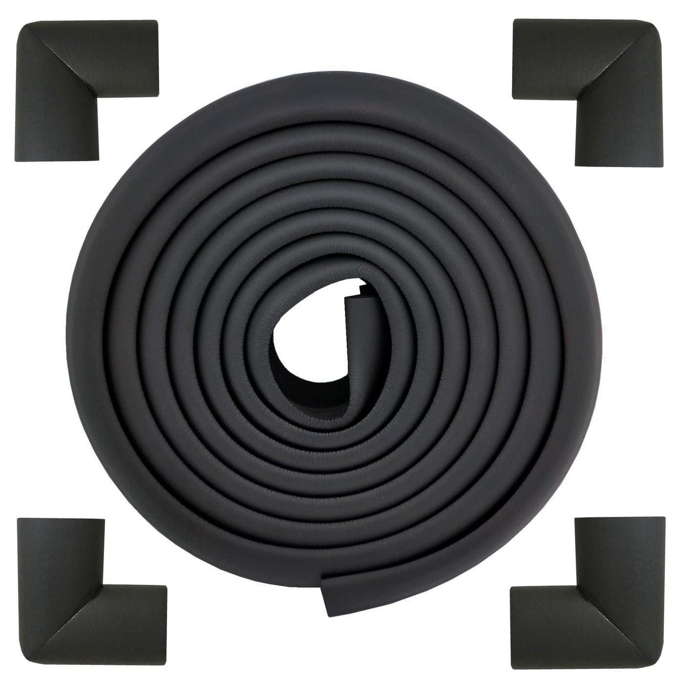 M2cbridge L Shape Extra Thick Furniture Table Edge Protectors Foam Baby Safety Bumper Guard Black131ft Edge 4 Corners