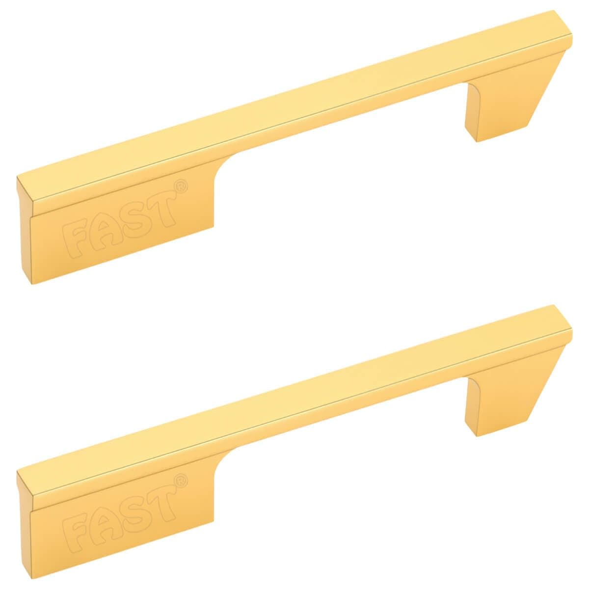 FAST CP501A Aluminium Gold Cabinet Pull Handles and Wardrobe Door Handle Pack of 2pcs 6 Inch