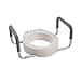 Drive Medical 12402 Premium Raised Toilet Seat with Removable Metal Arms Standard Seat White