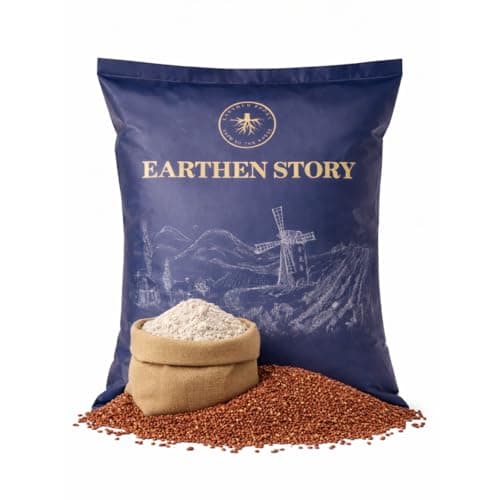 Earthen Story Certified Organic Ragi Flour 1.8kg | Ragi Powder for Porridge, Gluten Free Atta, Rich in Calcium Iron, Amino Acids | 100% Whole Grain, Stone Ground Nachni Atta