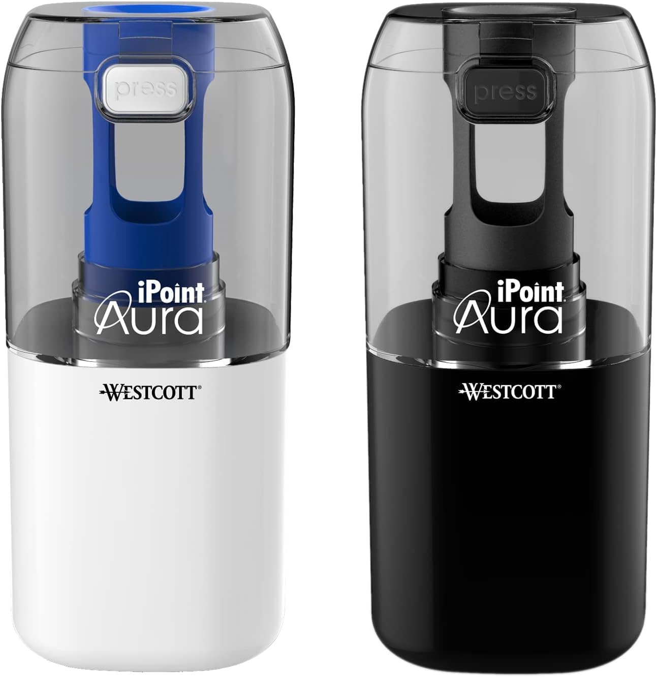 Westcott iPoint Aura Battery Pencil Sharpener Assorted Colors 17319