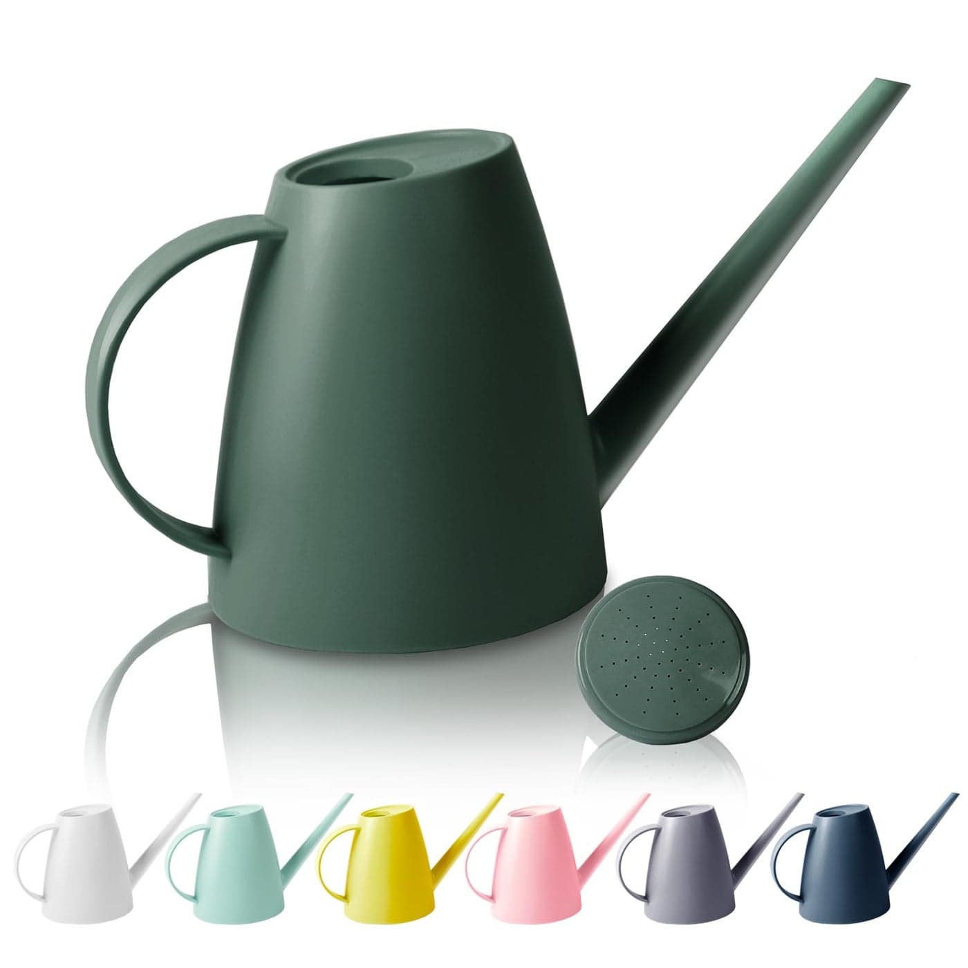 Watering Can for Indoor Outdoor Plants Modern Small Watering Cans with Removable Nozzle Long Spout Watering Can for Indoor Bonsai Plants Garden Flowers 12 Gallon 18L 60OZ Dark Green