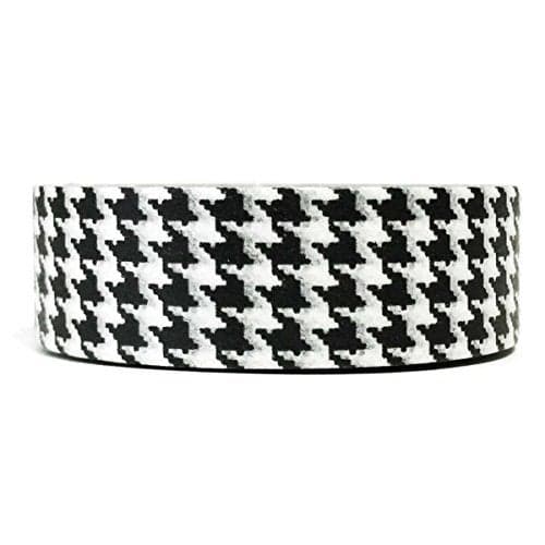 Wrapables Colorful Patterns Washi Masking Tape, Black Houndstooth