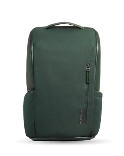 Troubadour Pioneer Backpack 3.0 - Premium Everyday Bag with Padded Laptop Section, Ventilated Shoe Compartment & Sustainable Waterproof Material - All-Day Lightweight Comfort Design - Obsidian Green
