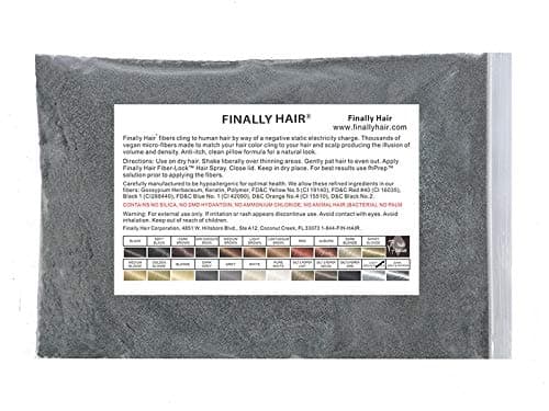 Finally Hair Building Fiber Refill 100 Grams Light Salt & Pepper Hair Loss Concealing by Finally Hair (Light Salt & Pepper)