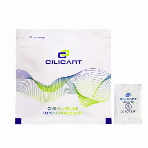 CILICAnT 5 Gram Silica Gel Packets Desiccant Dehumidifiers, Indicating & Non-Indicating Silica Gel Packs for Moisture Absorption (White, 10)
