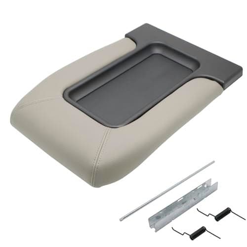 NHILES Center Console Lid Replacement Kit for 1999 2000 2001 2002 2003 2004 2005 2006 2007 Silverado/Avalanche/Suburban/Sierra/Yukon Replaces Number 19127364, 19127365, 19127366 (Light Gray)