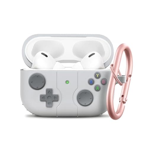 ZORBES® Silicone Case for AirPod Pro 2 Protective Cover with Carabiner, Retro Game Style Anti-scratch Silicone Case for Airpods Pro 2nd Generation/1st Generation (2019-2023), Support Wireless Charging