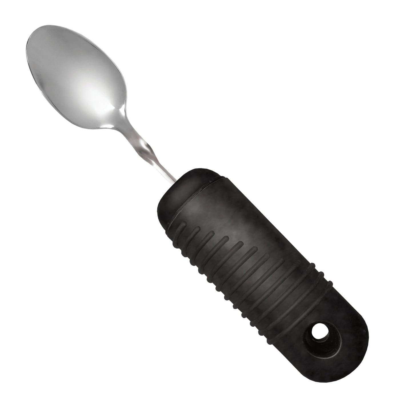 Rehabilitation Advantage Easy Grip Teaspoon with Builtup Handle Black 32 Oz
