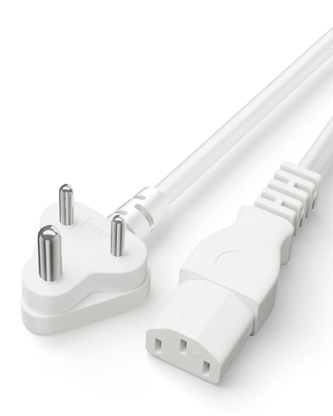 FEDUS Power Cord 3 Meter Replacement India Plug IEC Computer Mains Power Cable Cord Wire for Desktop 3 pin Power Cable for PC, Monitor SMPS and Printer, Power Supply, TV White