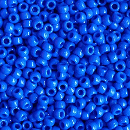 Blue Crow Beads Pony Beads Made in USA 6x9mm
