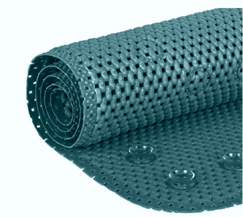 Deluxe Bathtub Mat Non Slip Soft Foam Bath Mats for Bathroom Tub Bathtub Mat with Drain Holes Suction Cups 36 X 17 Ocean Blue