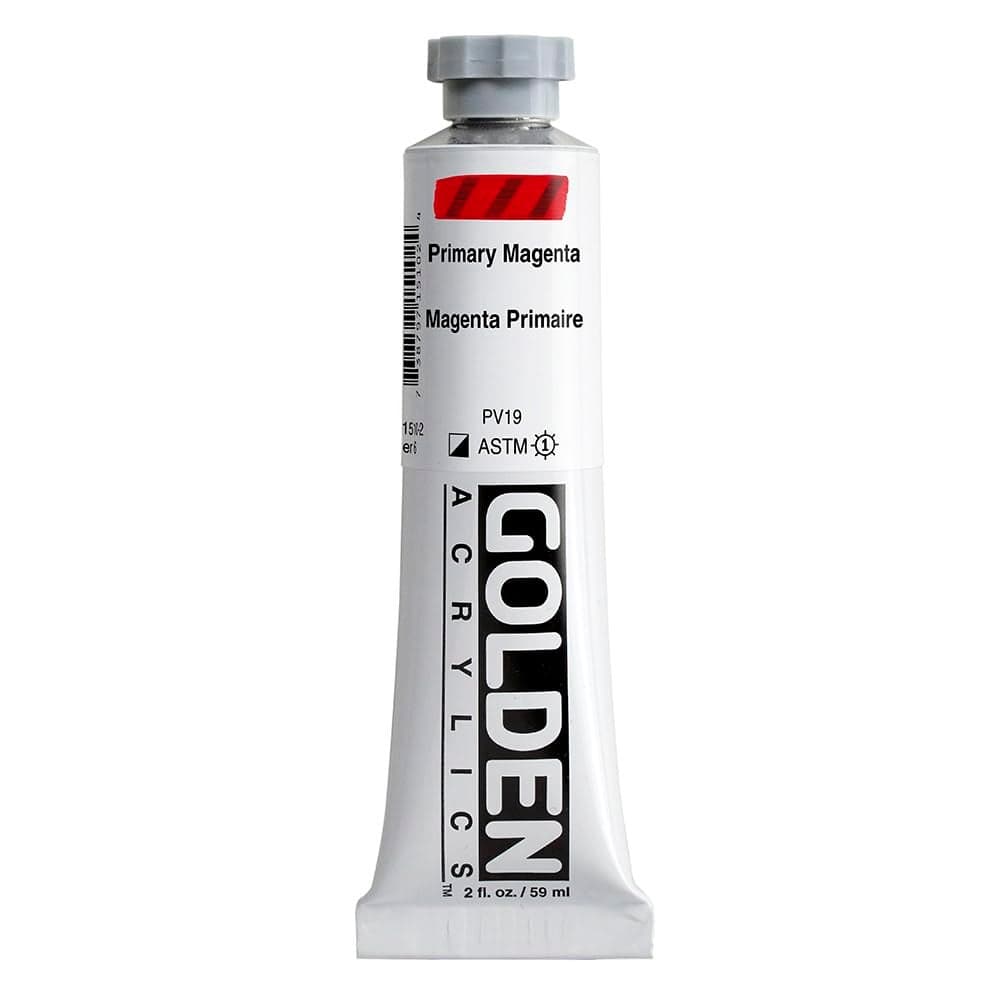 GOLDEN Heavy Body Acrylics Primary Magenta 2 fl oz Tube Professional Acrylic Paint SemiOpaque