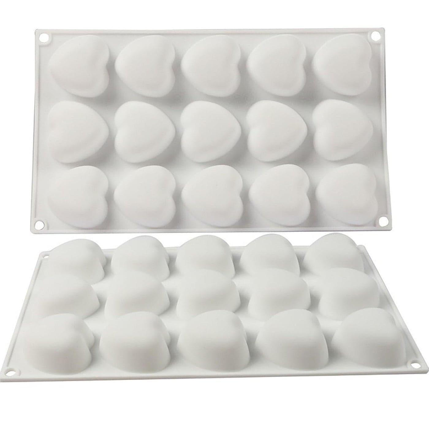 AFINSEA 3D Love Heart Shape Silicone Baking Mold French Dessert Mousse Cake Mold15 Cavities