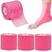 OK TAPE Pre Wrap Tape 4Rolls 120 Yards Athletic Foam Underwrap for Sports Protect for Ankles Wrists Hands and Knees 275 Inches Pink