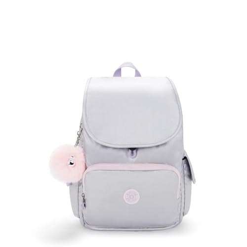 Kipling City Pack Metallic Backpack Silver Glow Met